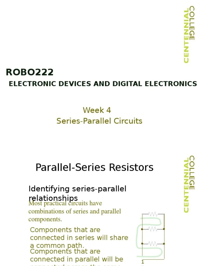 ParallelSeries Circuit PDF Series And Parallel Circuits