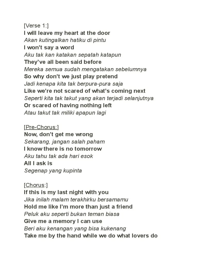 Lirik All I Ask | PDF