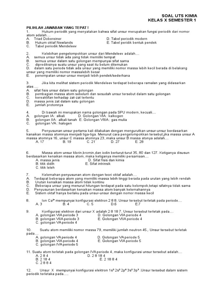 Soal Kimia | PDF