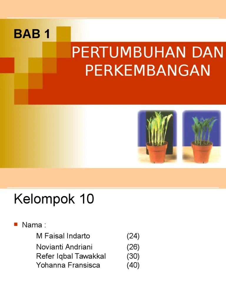 PPT Pertumbuhan Dan Perkembangan