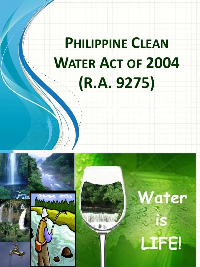 Revised RA 9275 (Phil Clean Water Act & Its Implementing Rules