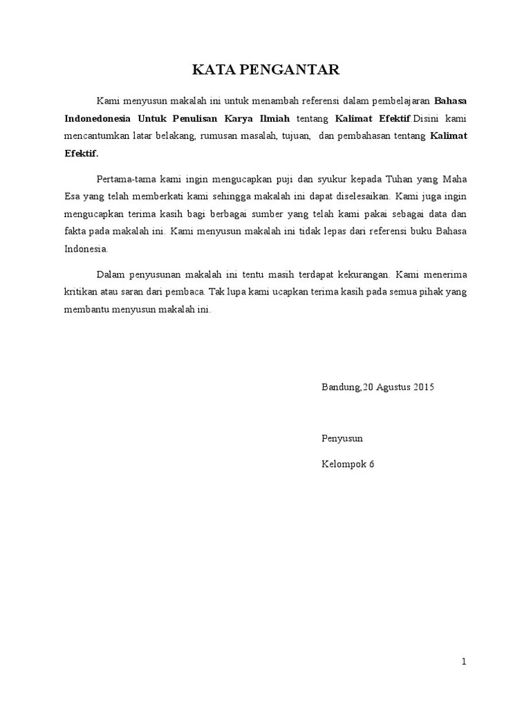 Makalah Kalimat Efektif | PDF