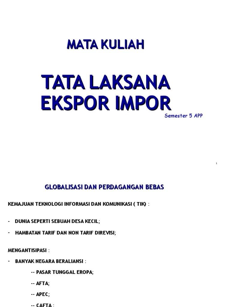 246988893 Tata Laksana Ekspor Impor Ppt