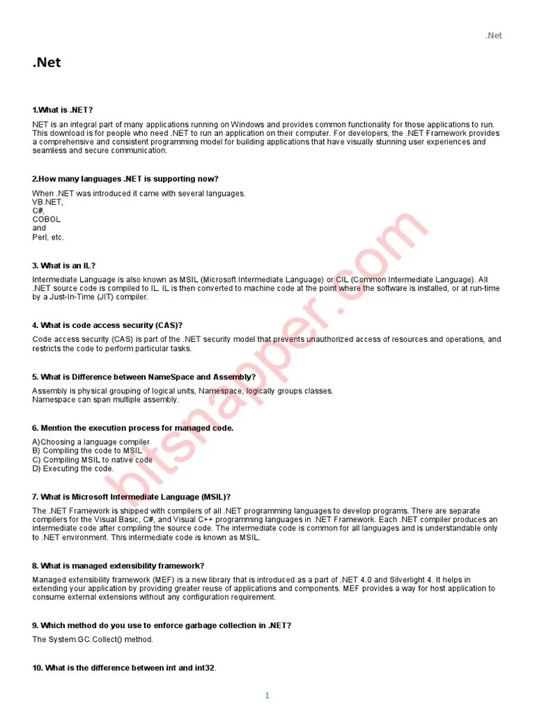 Interview Questions Fresher Level Class Programming