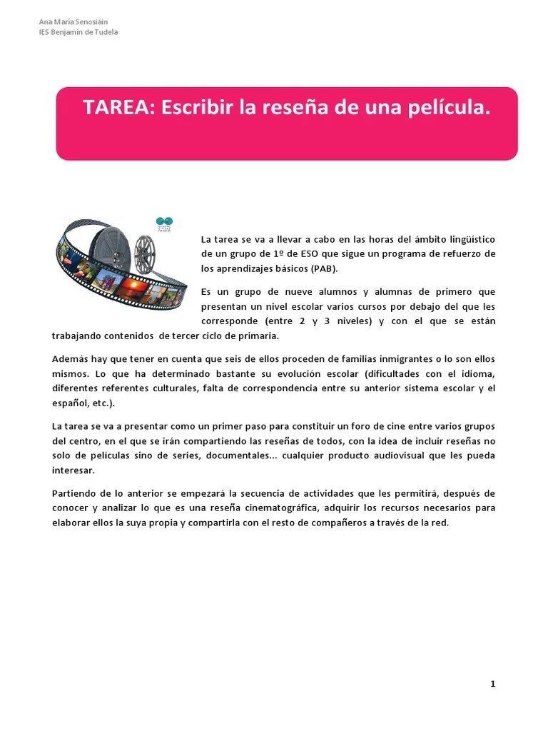 Reseña Cinematográfica Comillas Tecnología de