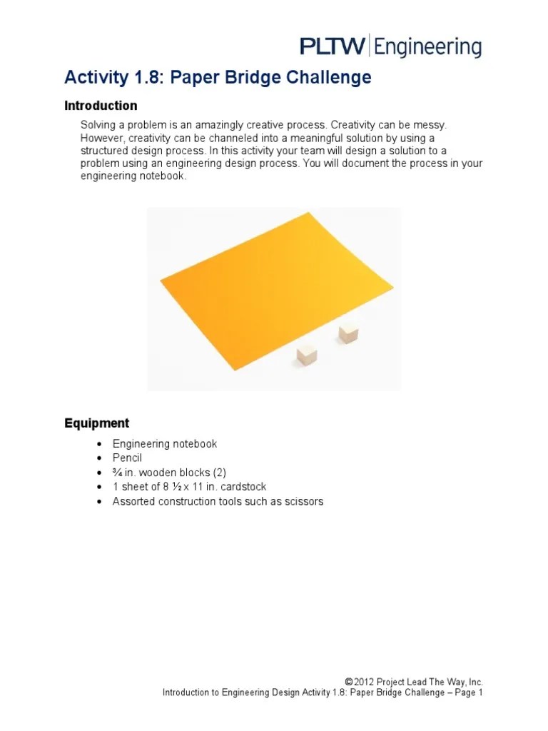 1 8 paper bridge challenge Paper Design