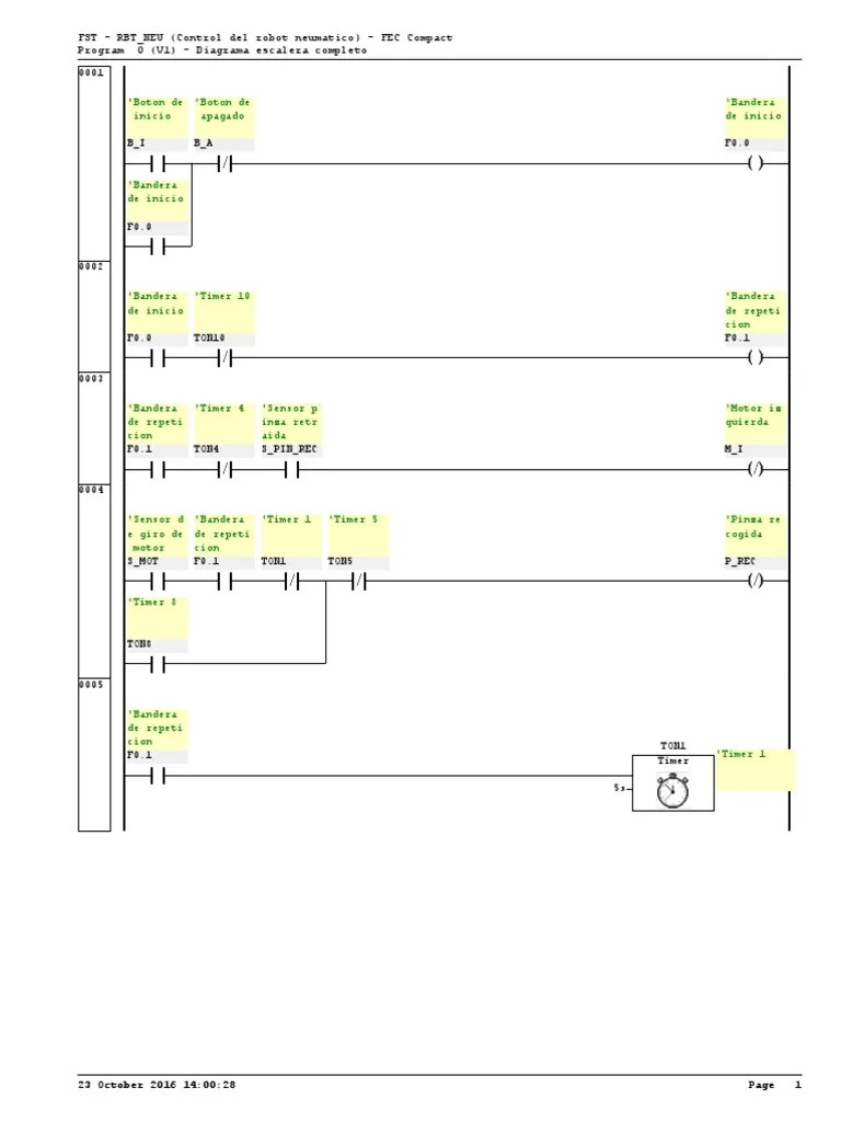 Diagrama de Escalera Con Sensores | PDF