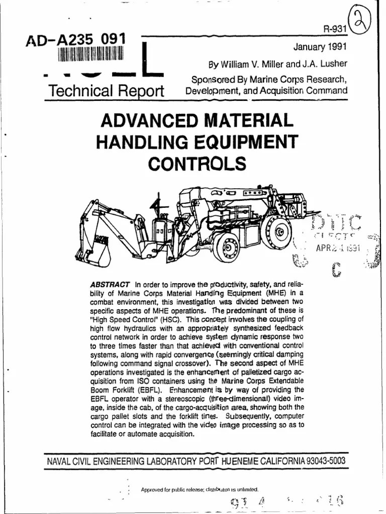 Advanced Material Handling Equipments PDF