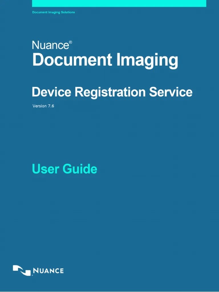 Device Registration Service Client User Guide PDF  Server