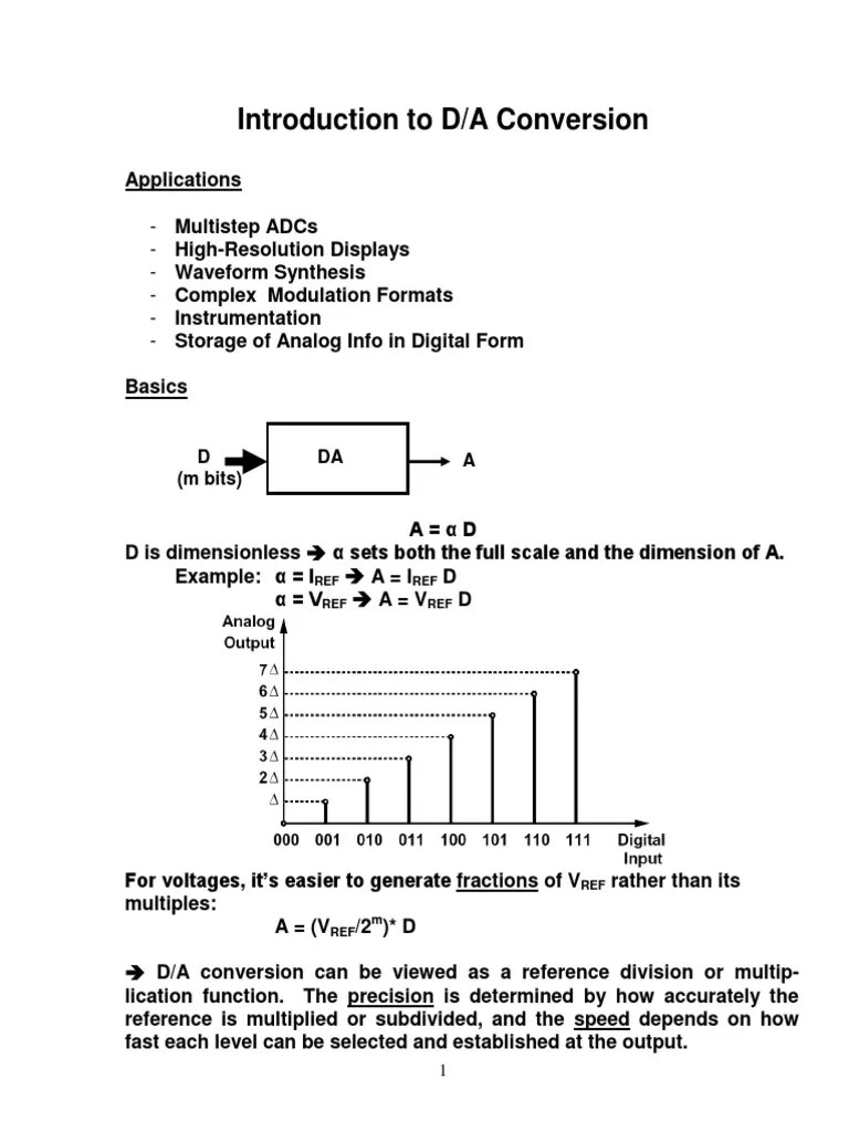 DAC Analysis Analog To Digital Converter Digital To Analog Converter
