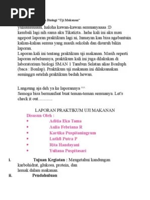 Laporan Praktikum Biologi | PDF