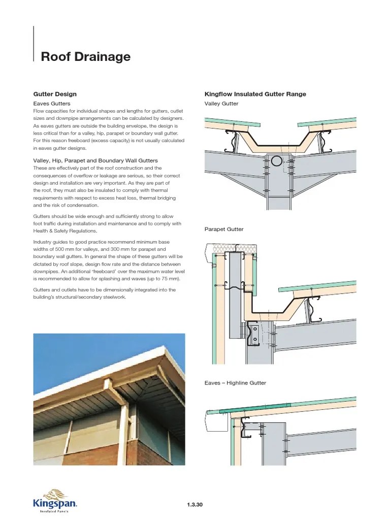 Roof Drainage Systems Gutter Designs and Calculations PDF