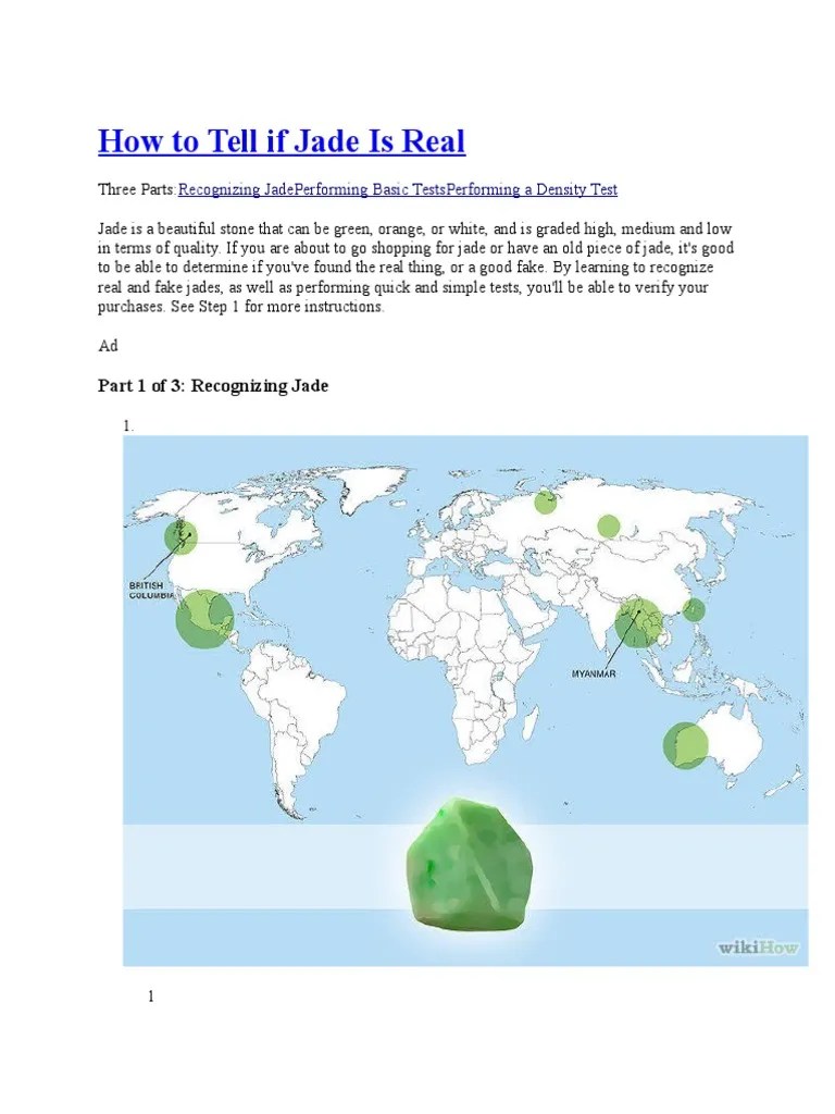 How to Tell if Jade is Real Gemstone Jewelry