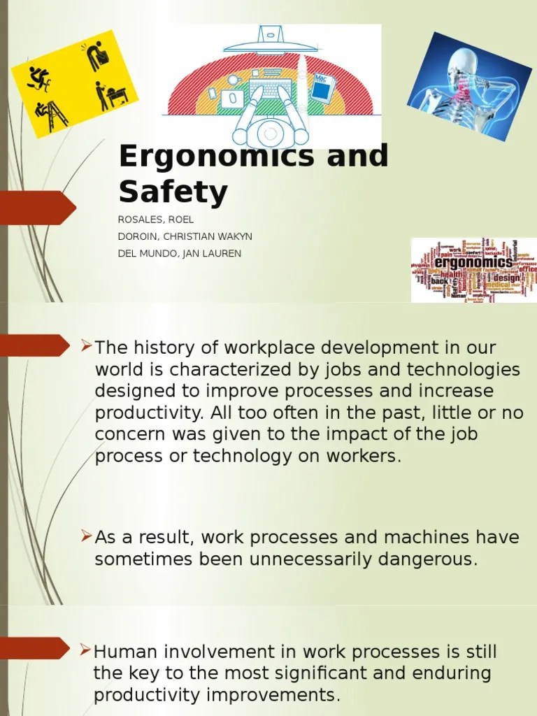 Ergonomics and Safety Human Factors And Ergonomics Health Professional