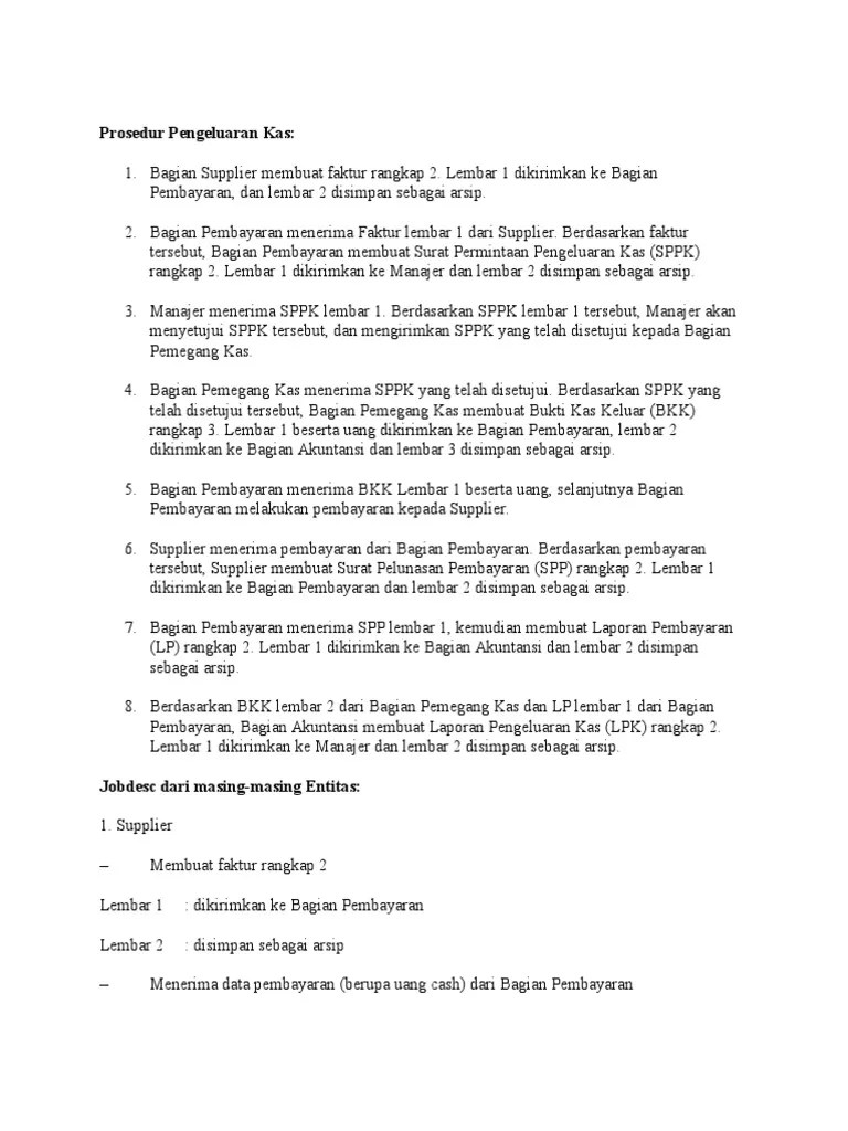 Prosedur Pengeluaran Kas | PDF
