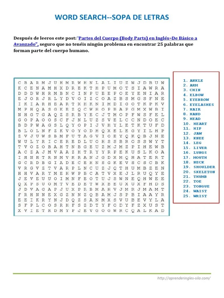 Word Search Sopa de Letras PDF | PDF