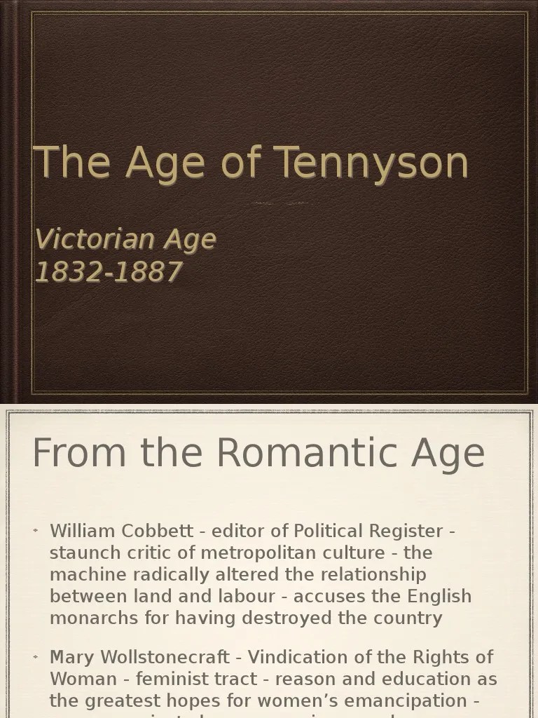 Age of Tennyson Download Free PDF Pre Raphaelite Brotherhood Novels