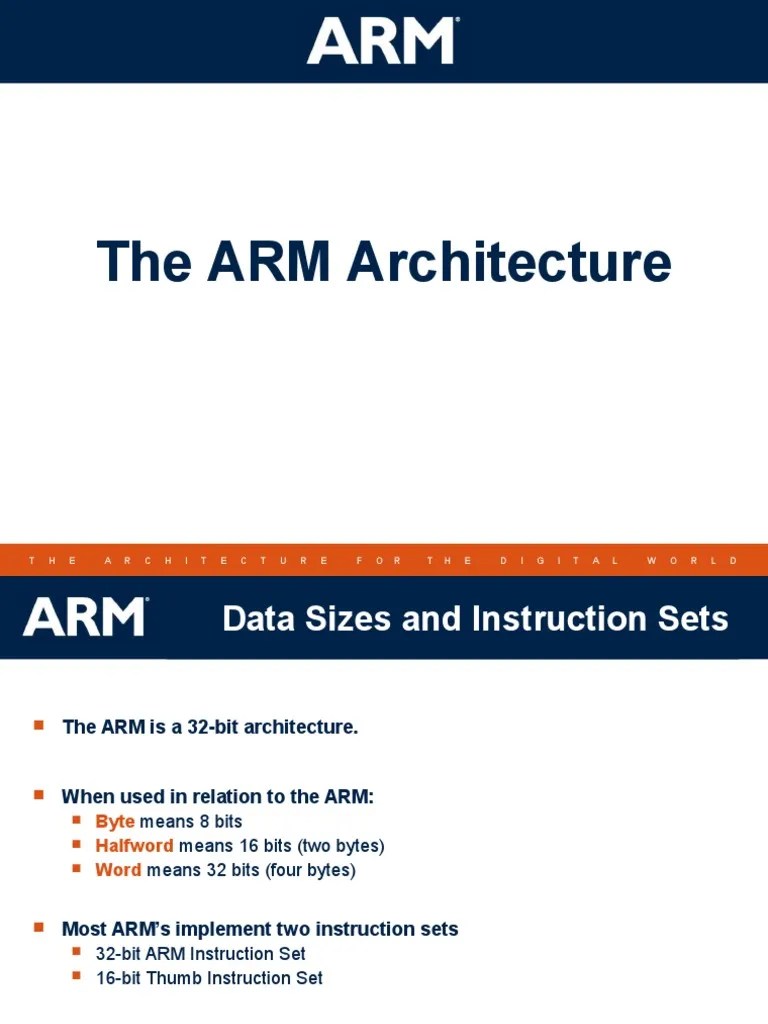 ARM PPT 8 PDF Instruction Set Arm Architecture