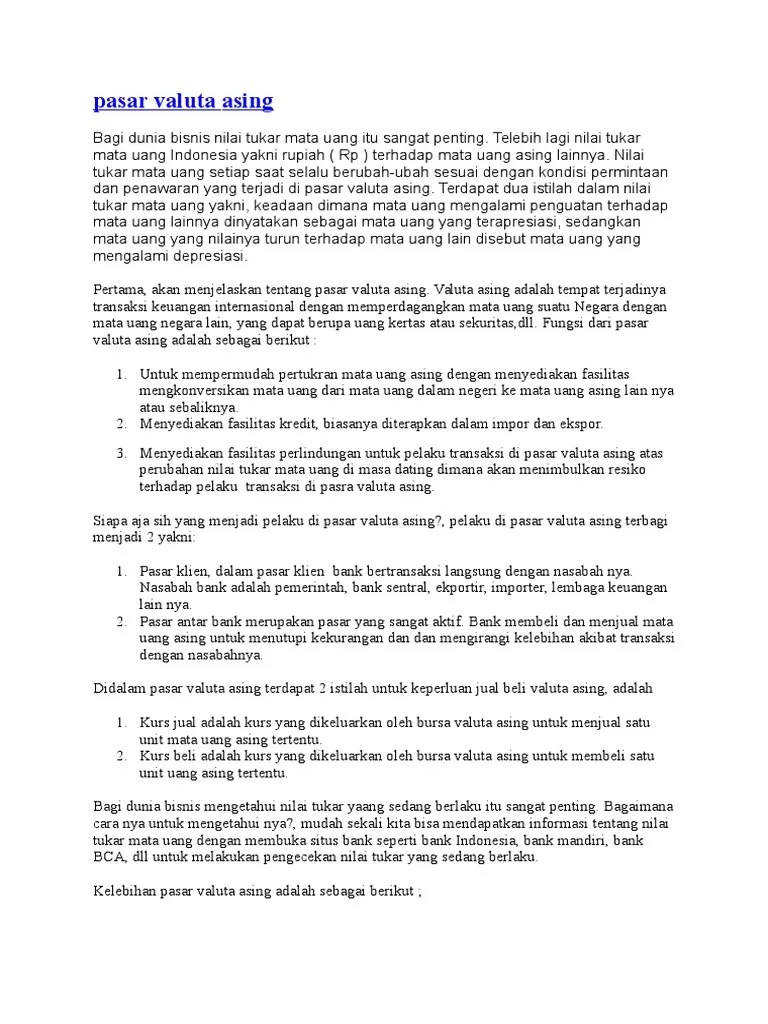 Bursa Valuta Asing | PDF