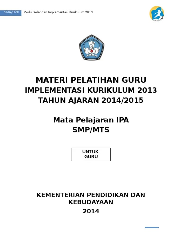 Materi Pelatihan Guru Implementasi Kurikulum 2013 Tahun 2016 Tentang