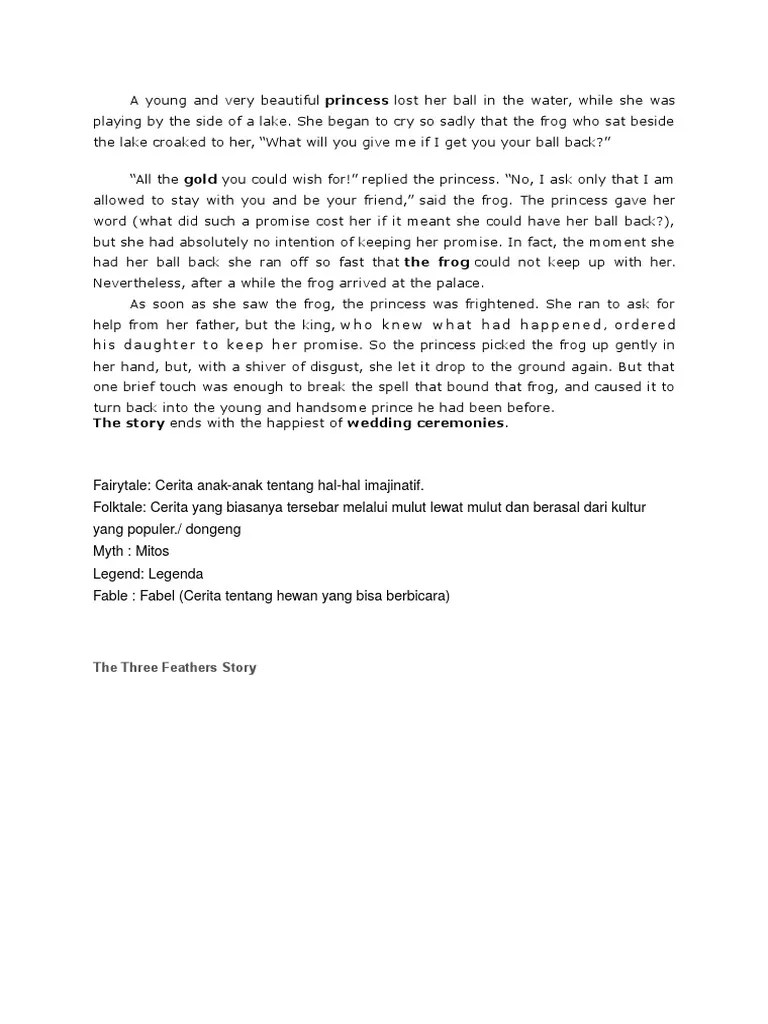 Contoh Narrative Text PDF Legends Oral Literature