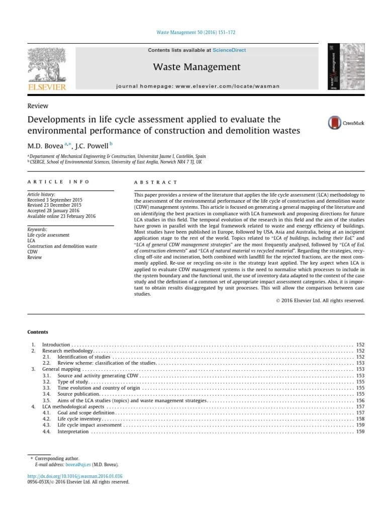 Waste Management M.D. Bovea , J.C. Powell