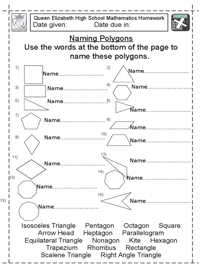 Naming Polygons PDF