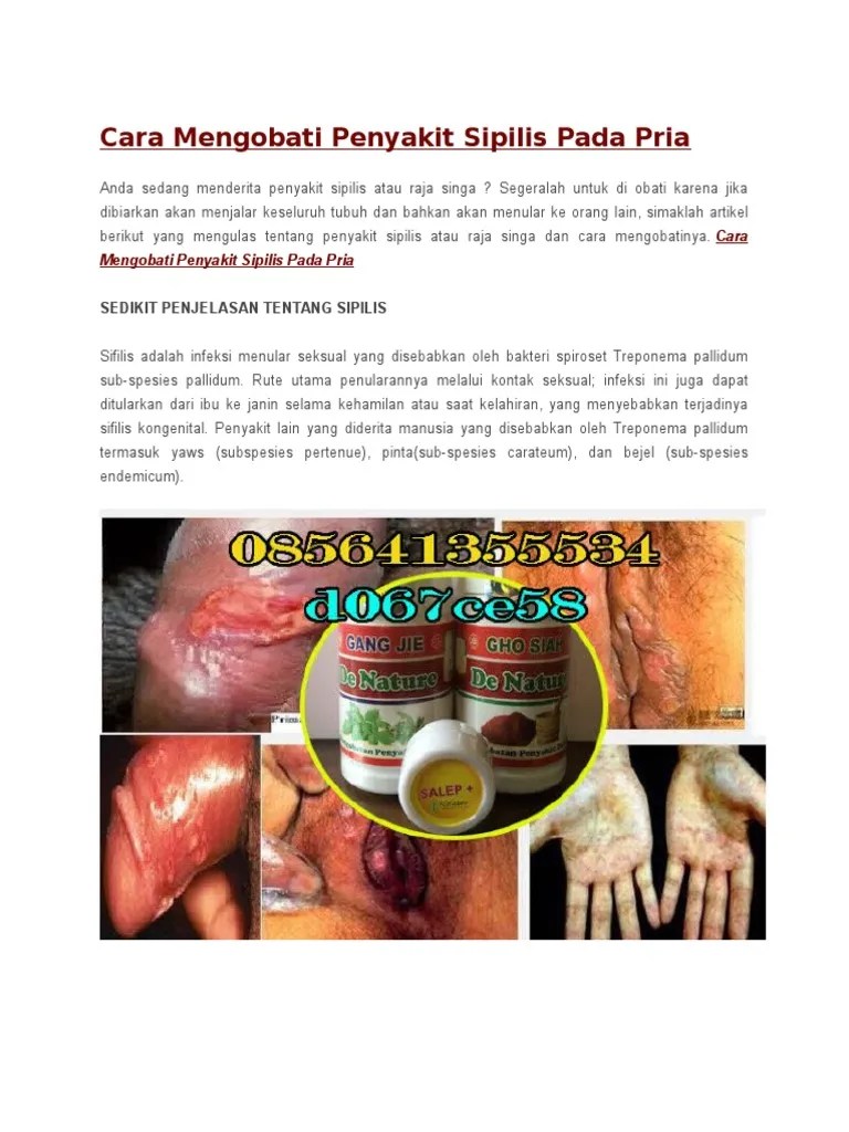 Cara Mengobati Penyakit Sipilis Pada Pria | PDF