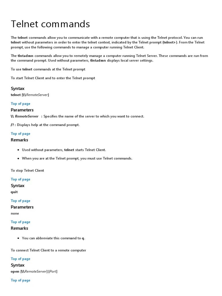 Commands Command Line Interface Port Networking)