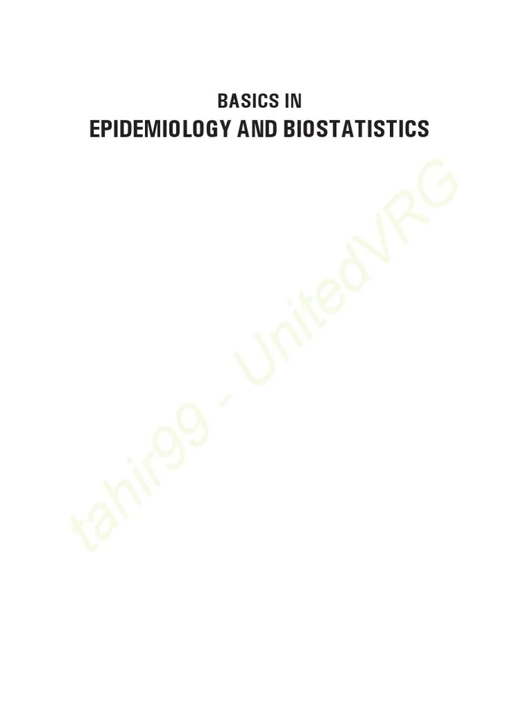 Basics in Epidemiology & Biostatistics (2015) (PDF) (UnitedVRG) PDF