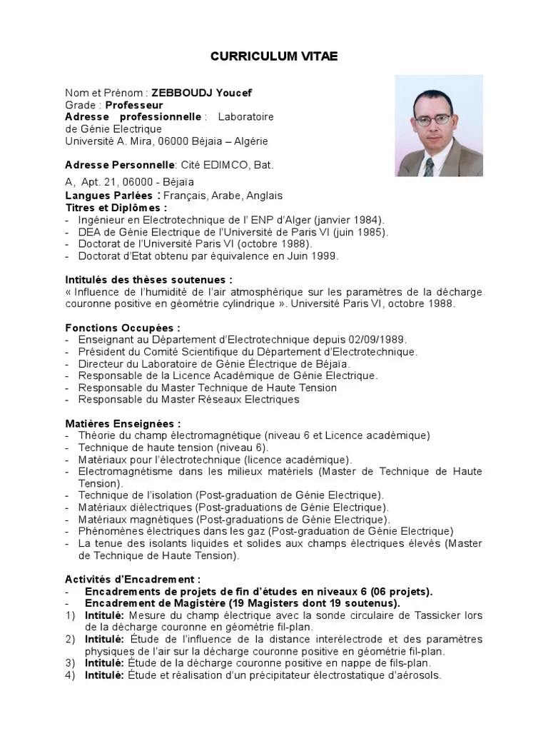 Cv Algerie
