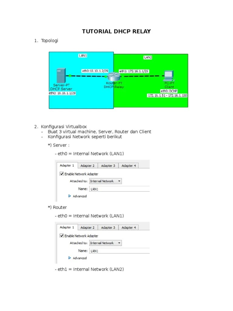 Tutorial DHCP Relay PDF
