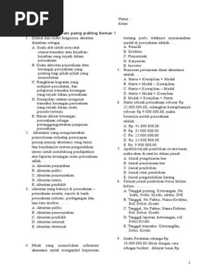 Soal Akuntansi Kelas XII | PDF