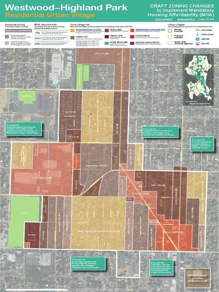 Westwood Ma Zoning Map Clarified HALA Draft Rezoning Map For WestwoodHighland Park PDF