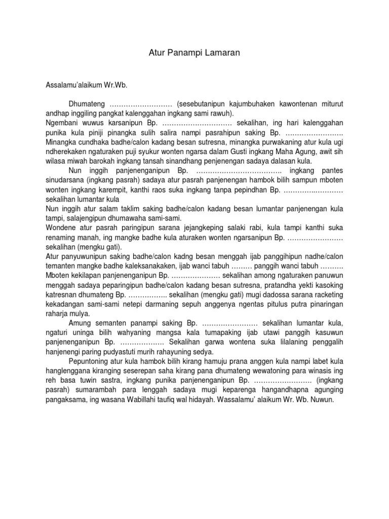 Atur Panampi Lamaran – Beinyu.com