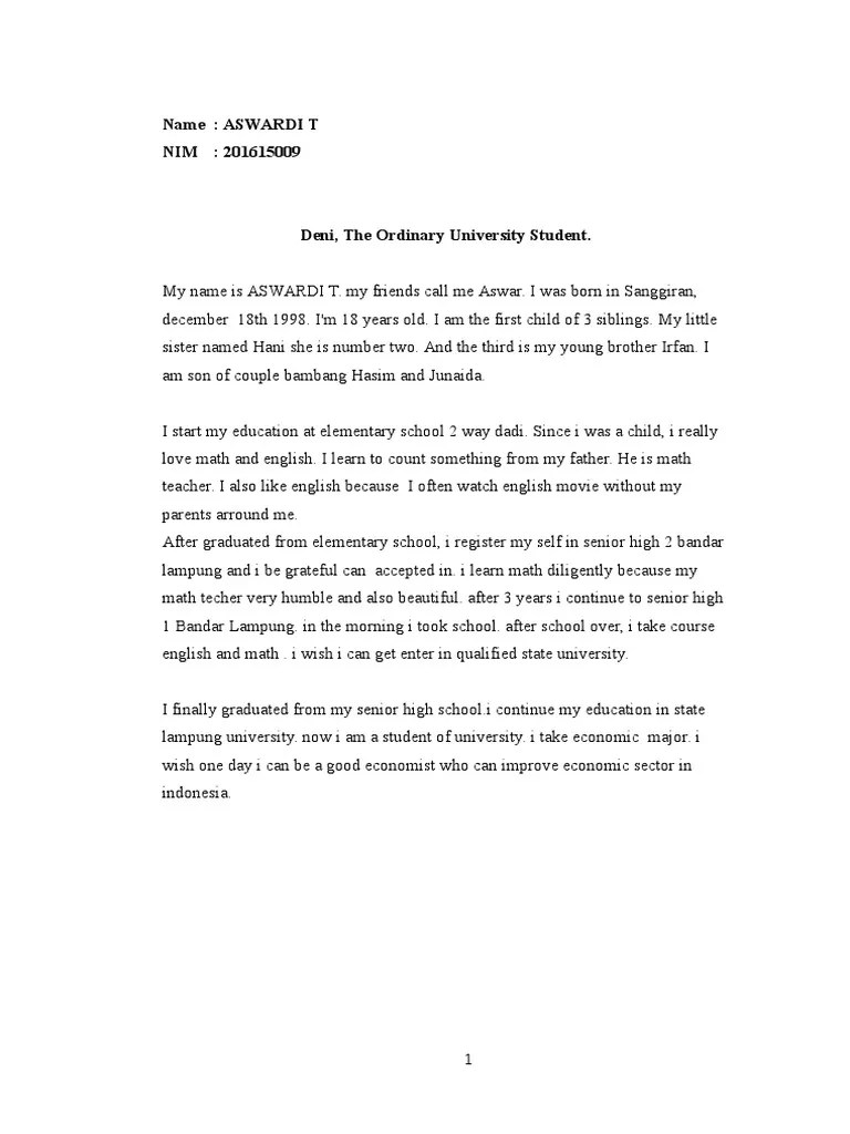 Contoh Teks Biografi Dalam Bahasa Inggris – Kami