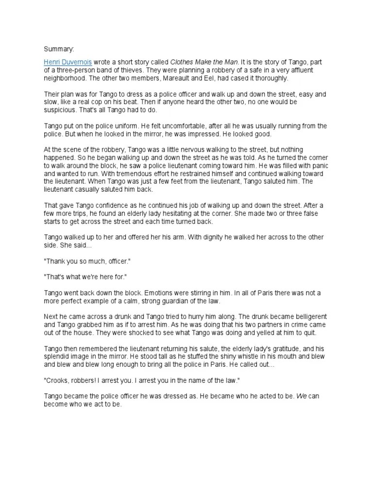 Clothes Make The Man PDF Compassion