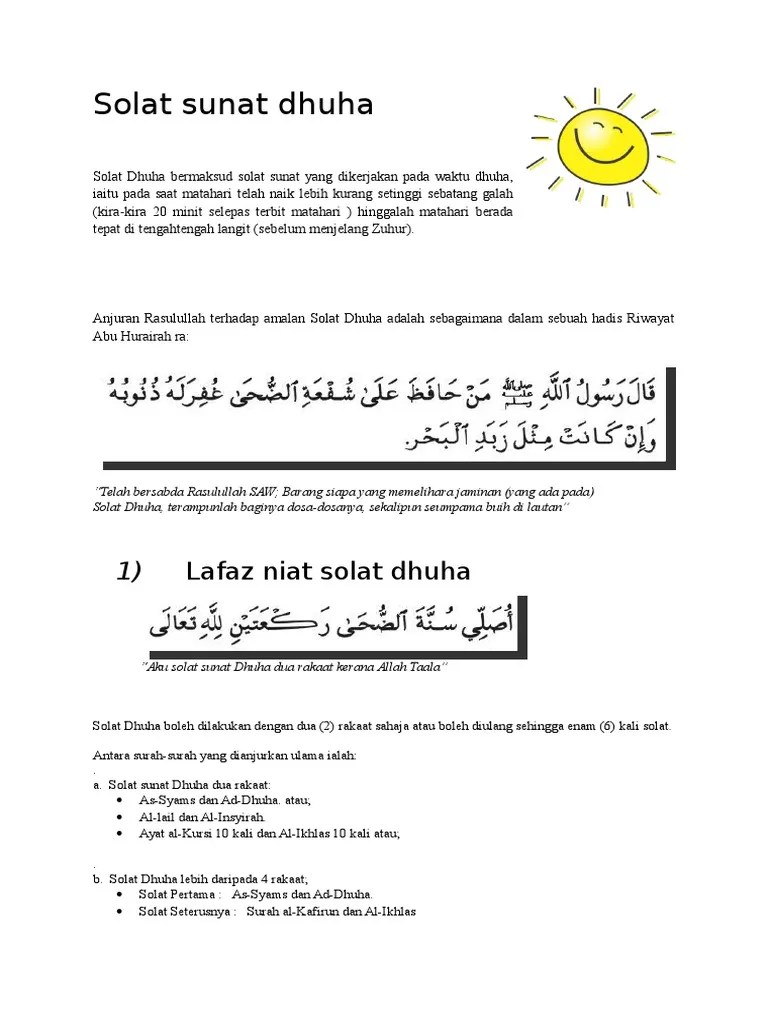 solat dhuha 4 rakaat