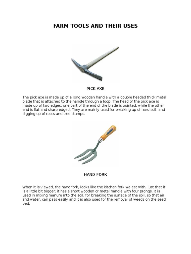 Farm Tools and Their Uses Plough Natural Resource Management