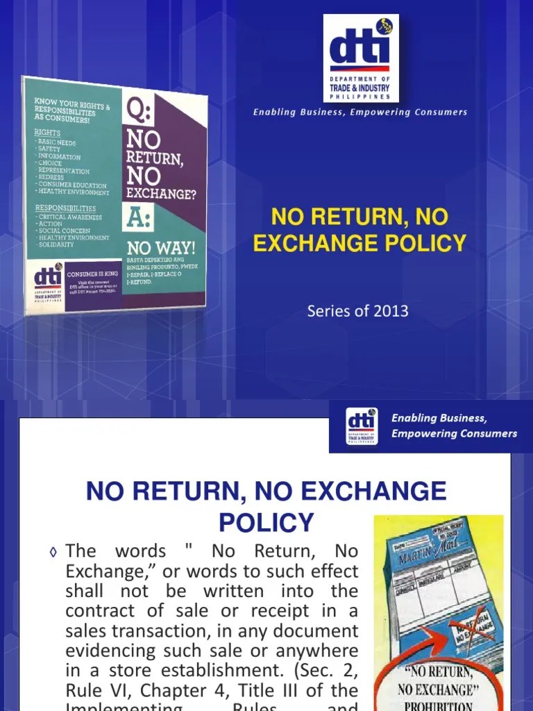 C.7 No Return, No Exchange Receipt Implied Warranty