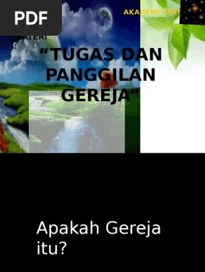 Tri Tugas Panggilan Gereja | PDF