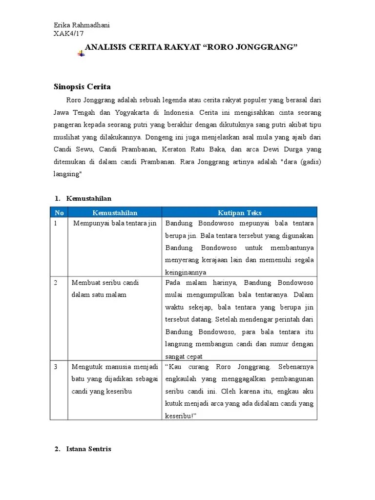 Analisis Cerita Rakyat | PDF