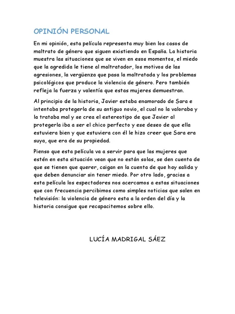 OpiniÃ³n Personal