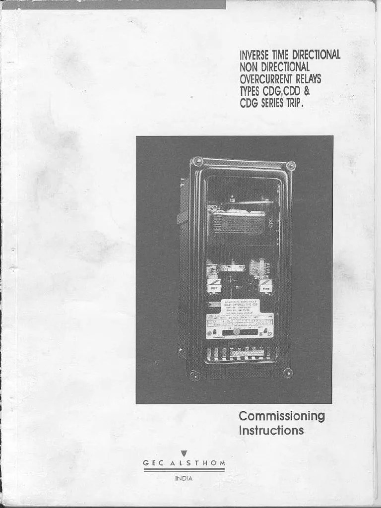 CDG-CDD-CDG-Series-Relay OC EF Elctromechanical Relay Manual PDF | PDF