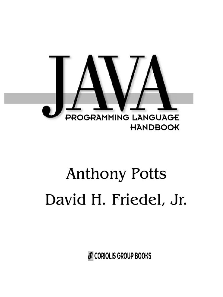 Java Programming Language Handbook 2 PDF Class Programming) Method