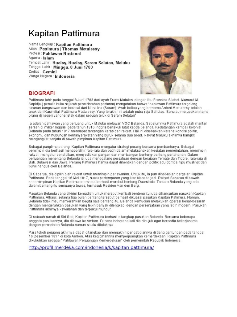 Kapitan Pattimura | PDF