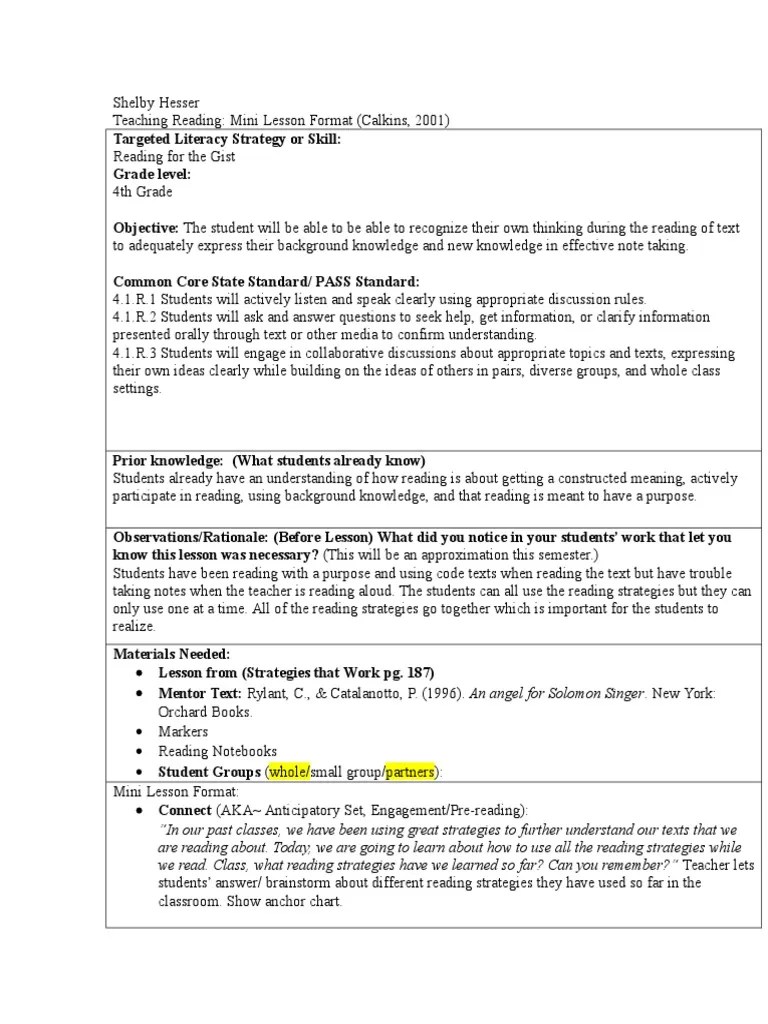 Reading For A Gist Reading (Process) Reading Comprehension