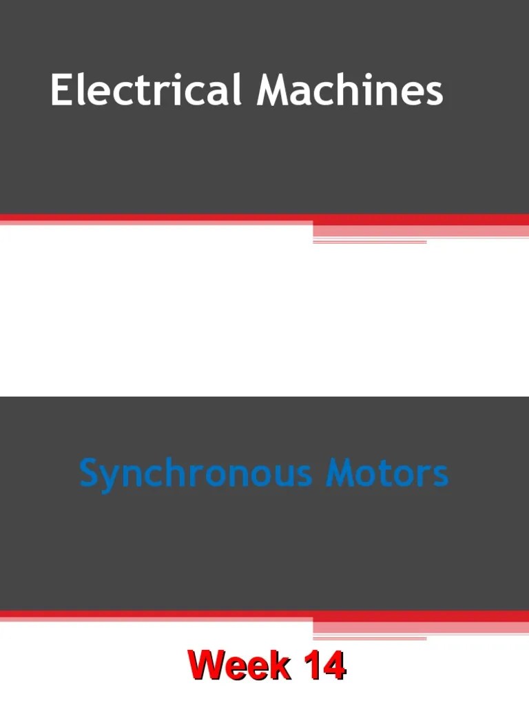 Synchronous Motors PDF Electric Motor Devices