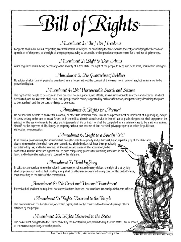 printbillofrights Search And Seizure Constitutional Law