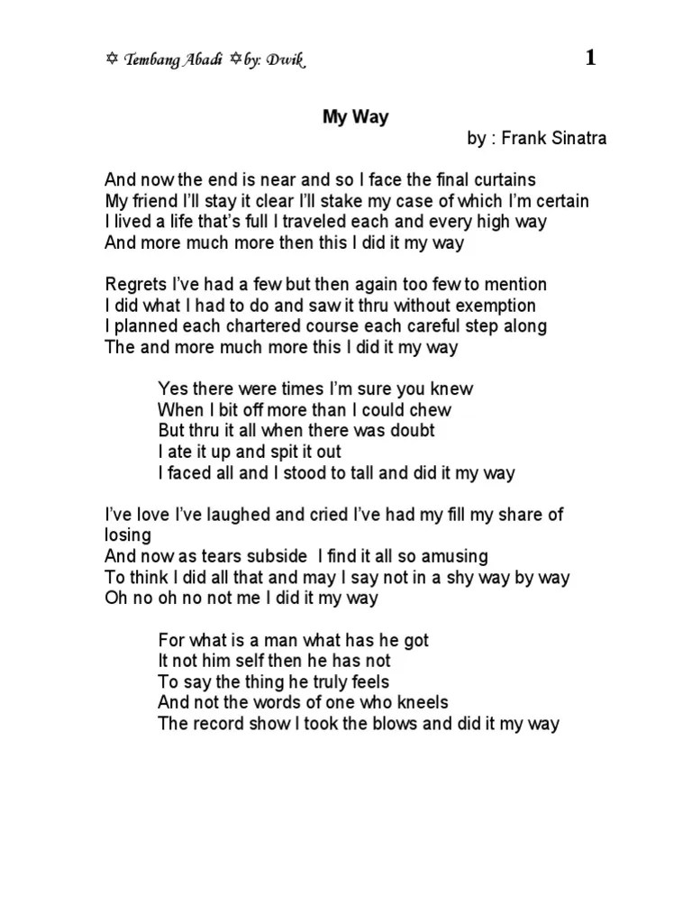 Lirik Tembang Kenangan | PDF